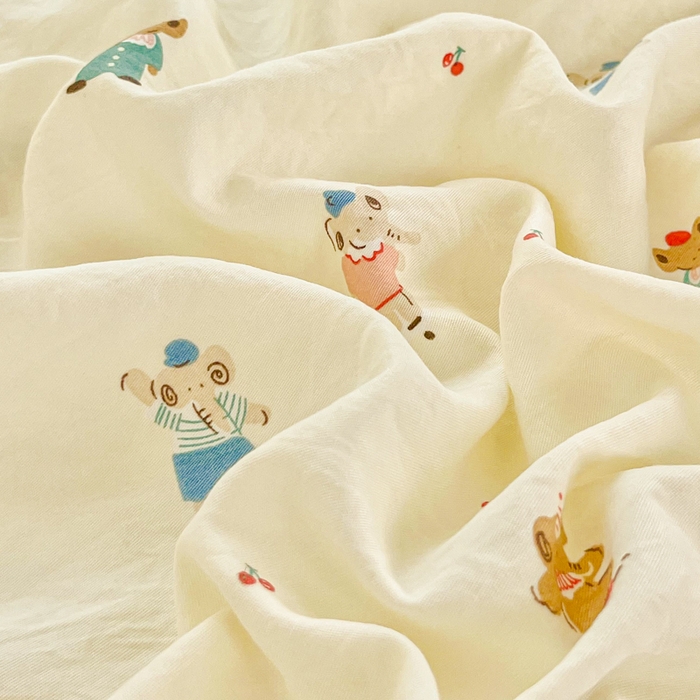 91家纺网 家纺一手货源 找家纺 斯卡诺家纺 2026爆款古法水洗仿棉四件套韩国小布袋五件套（高克重斜纹加厚） 宠物乐园