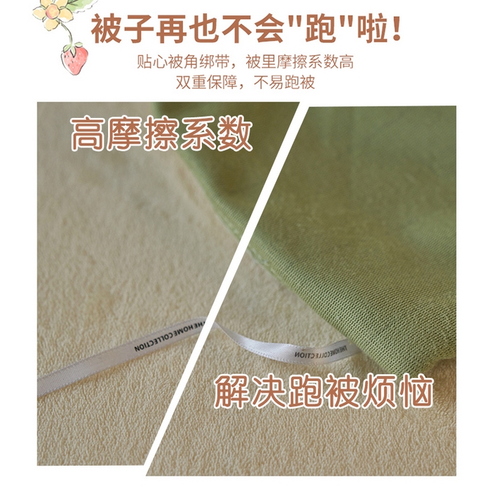 91家纺网 家纺一手货源 找家纺 眠博士 2025新款雕花加厚牛奶绒系列四件套 雕花款-卡洛绿黄