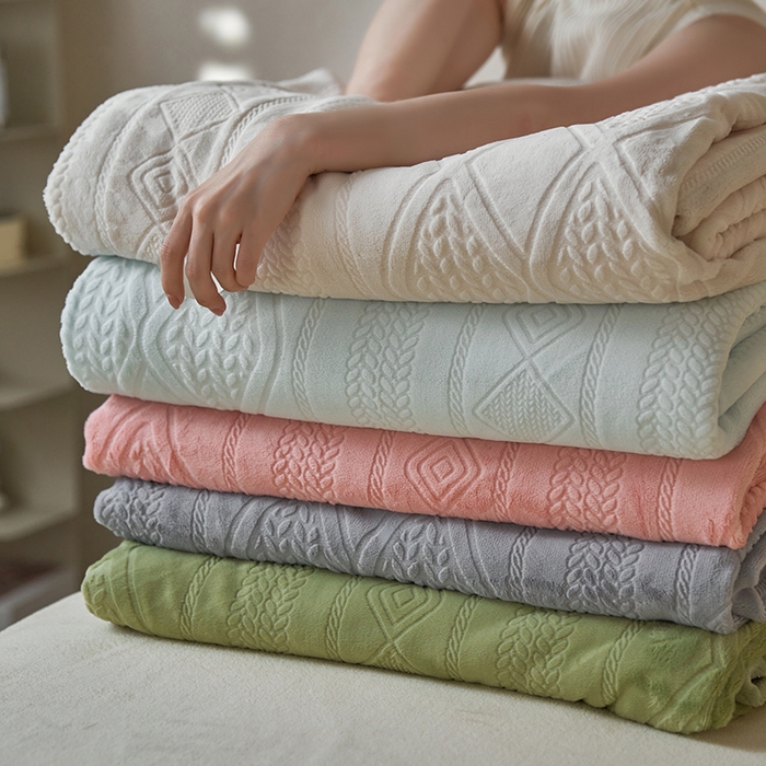 91家纺网 家纺一手货源 找家纺 （总）眠博士 2025新款雕花加厚牛奶绒单品床单 床单单件-卡洛