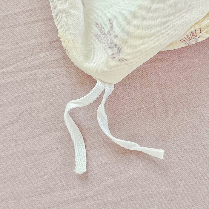 91家纺网 家纺一手货源 找家纺 斯卡诺家纺 2026爆款古法水洗仿棉四件套韩国小布袋五件套（高克重斜纹加厚） 花季