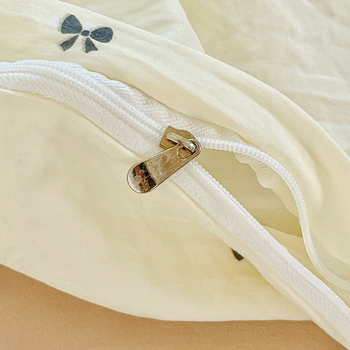 91家纺网 家纺一手货源 找家纺 斯卡诺家纺 2026爆款古法水洗仿棉四件套韩国小布袋五件套（高克重斜纹加厚） 甜美樱桃