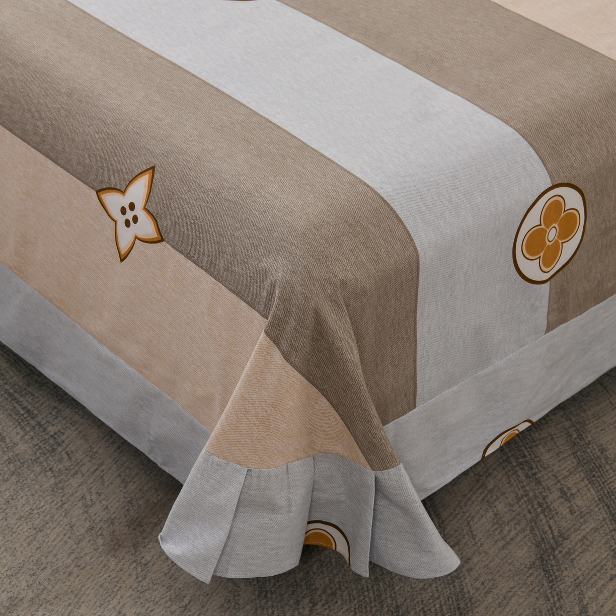 91家纺网 家纺一手货源 找家纺 润淳家居 2025新款百分百全棉磨毛四件套 巴克曼