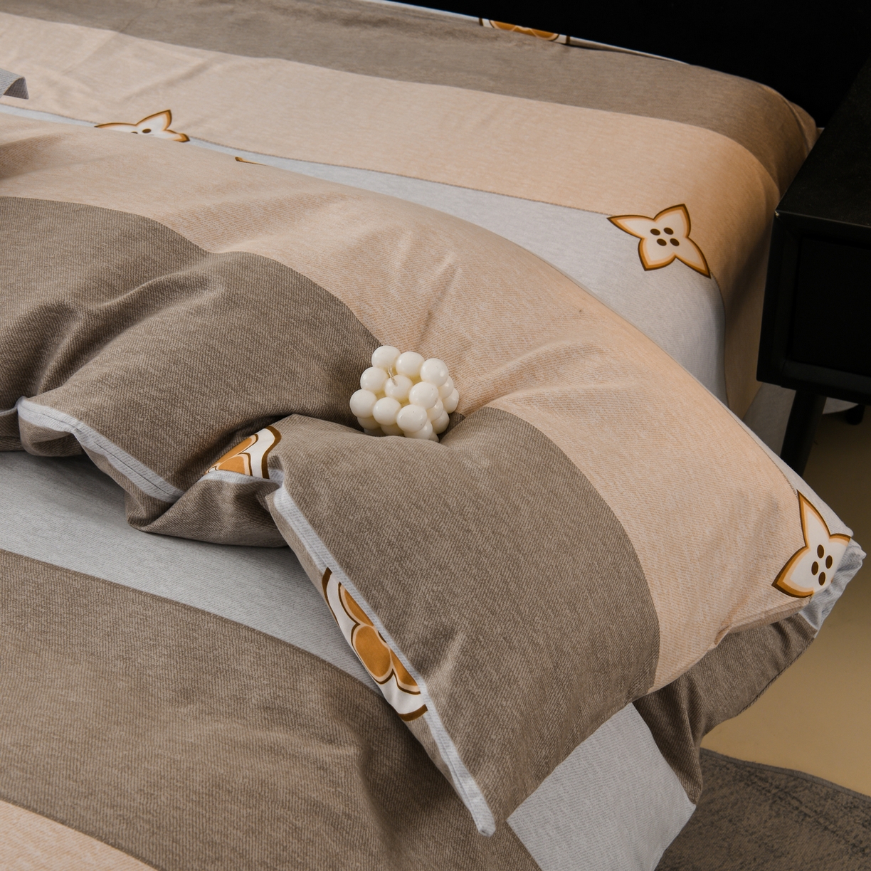 91家纺网 家纺一手货源 找家纺 润淳家居 2025新款百分百全棉磨毛四件套 巴克曼