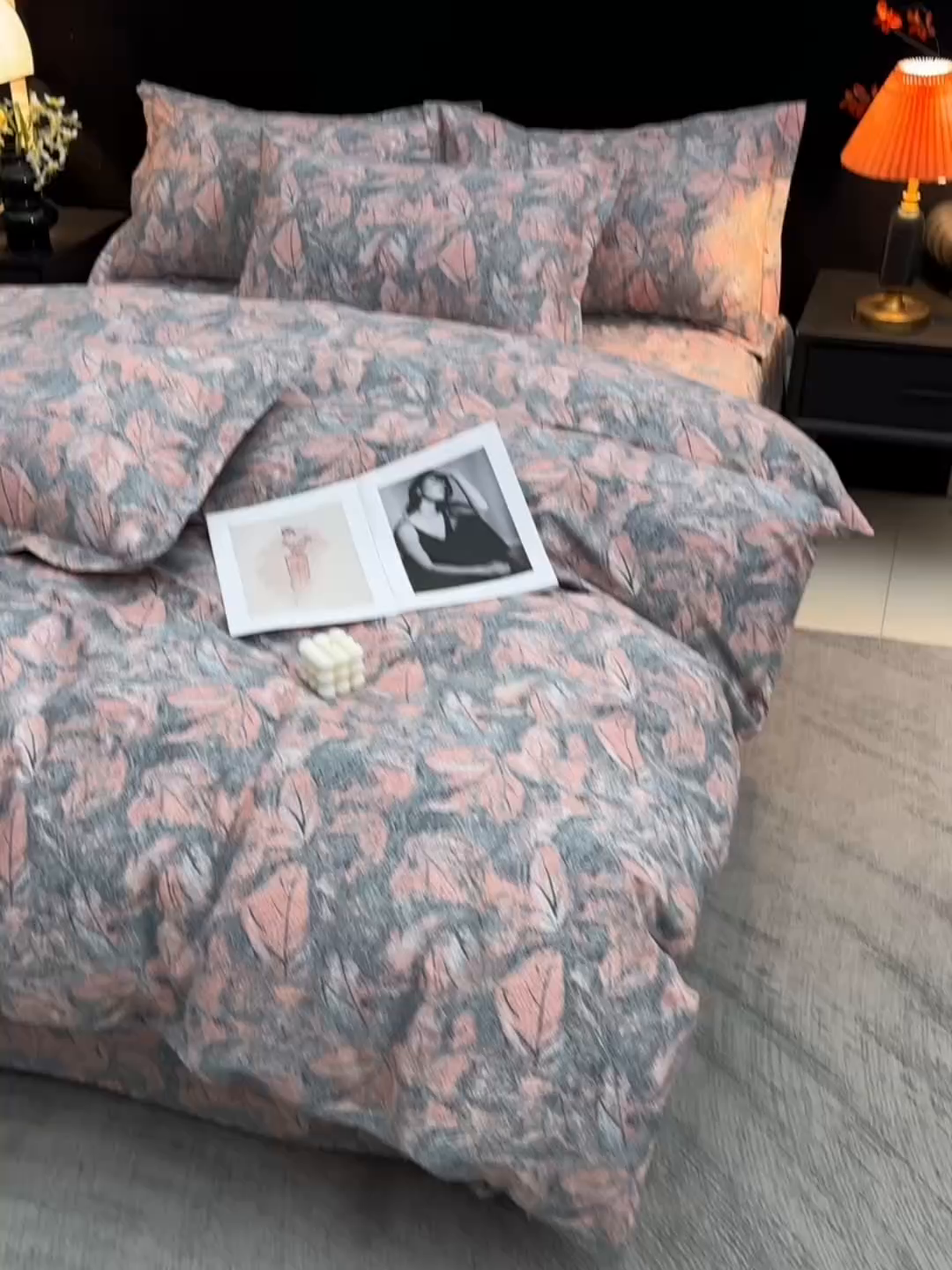 91家纺网 家纺一手货源 找家纺 润淳家居 2025新款百分百全棉磨毛四件套 巴黎春天 粉