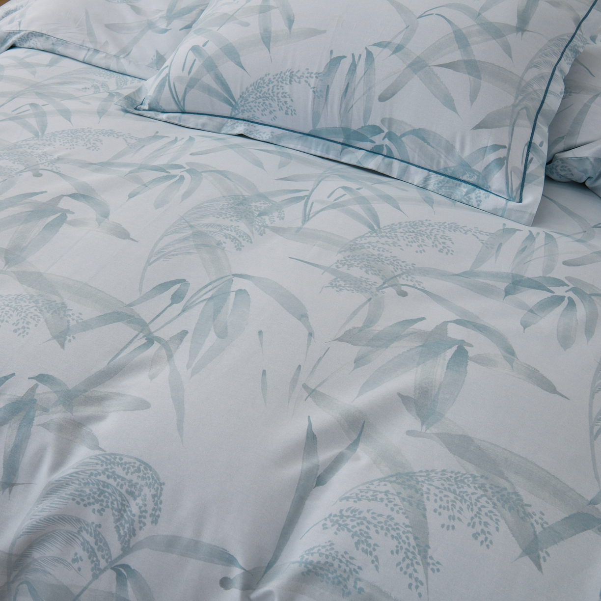 91家纺网 家纺一手货源 找家纺 润淳家居 2025新款百分百全棉磨毛四件套 半城烟沙 蓝