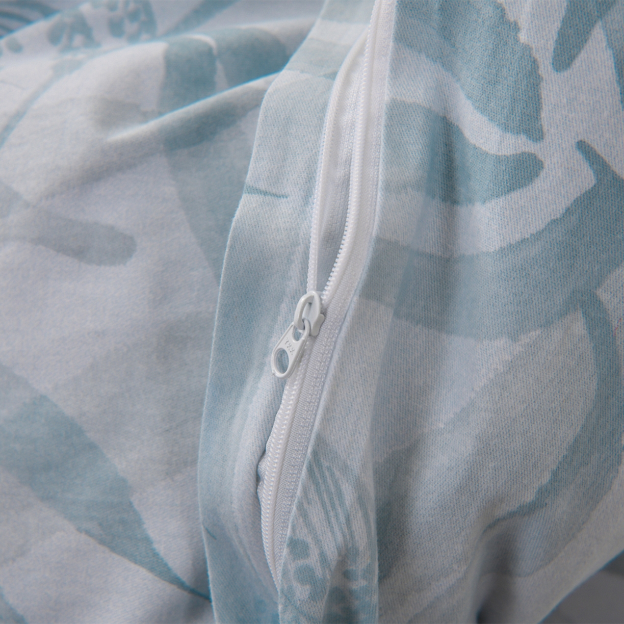 91家纺网 家纺一手货源 找家纺 润淳家居 2025新款百分百全棉磨毛四件套 半城烟沙 蓝