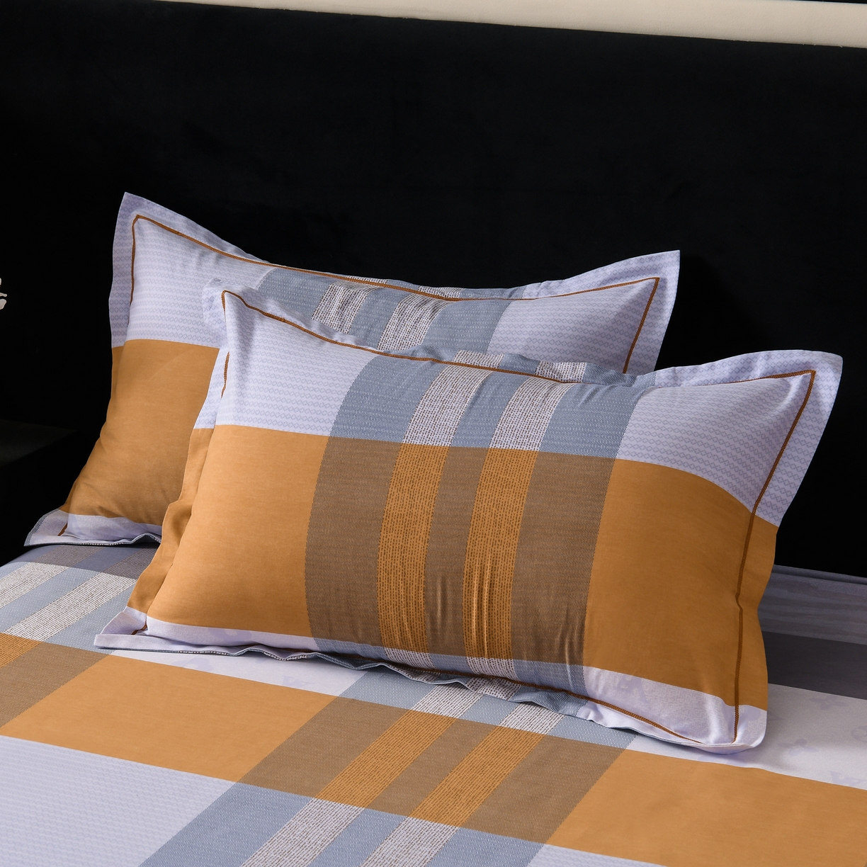 91家纺网 家纺一手货源 找家纺 润淳家居 2025新款百分百全棉磨毛四件套 布鲁克林 灰