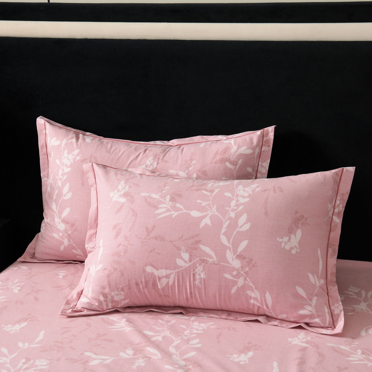 91家纺网 家纺一手货源 找家纺 润淳家居 2025新款百分百全棉磨毛四件套 春和景明 粉