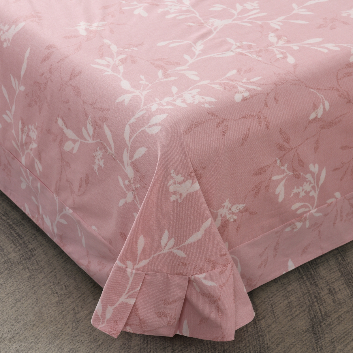 91家纺网 家纺一手货源 找家纺 润淳家居 2025新款百分百全棉磨毛四件套 春和景明 粉