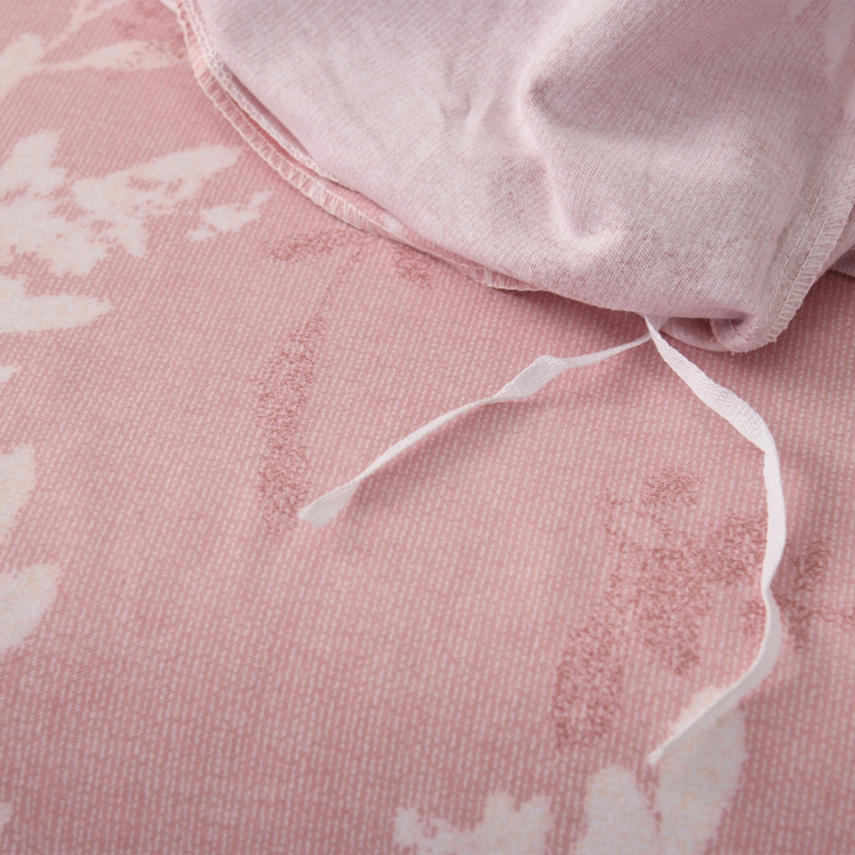 91家纺网 家纺一手货源 找家纺 润淳家居 2025新款百分百全棉磨毛四件套 春和景明 粉