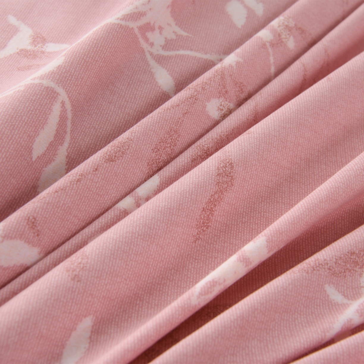 91家纺网 家纺一手货源 找家纺 润淳家居 2025新款百分百全棉磨毛四件套 春和景明 粉