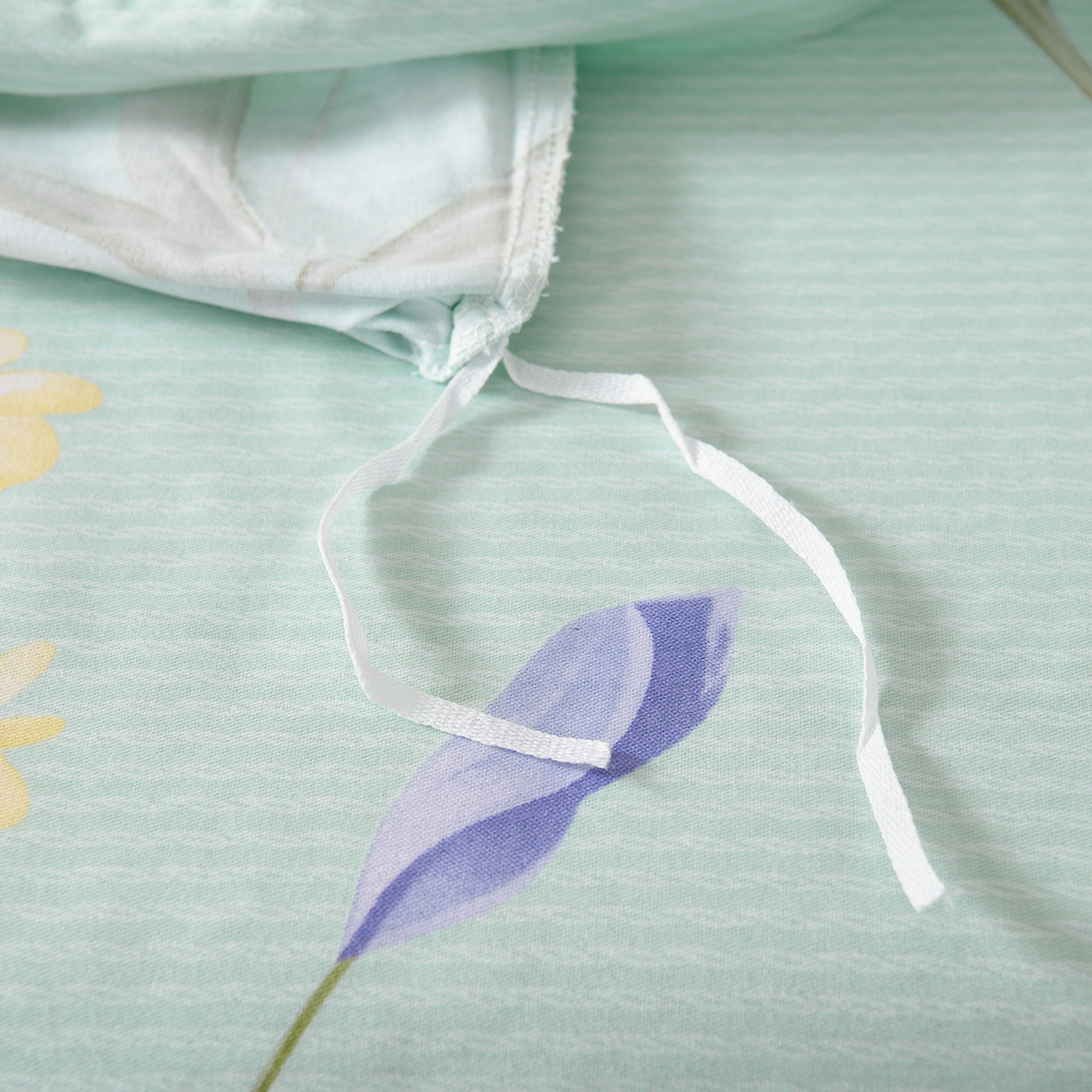 91家纺网 家纺一手货源 找家纺 润淳家居 2025新款百分百全棉磨毛四件套 后庭花 绿