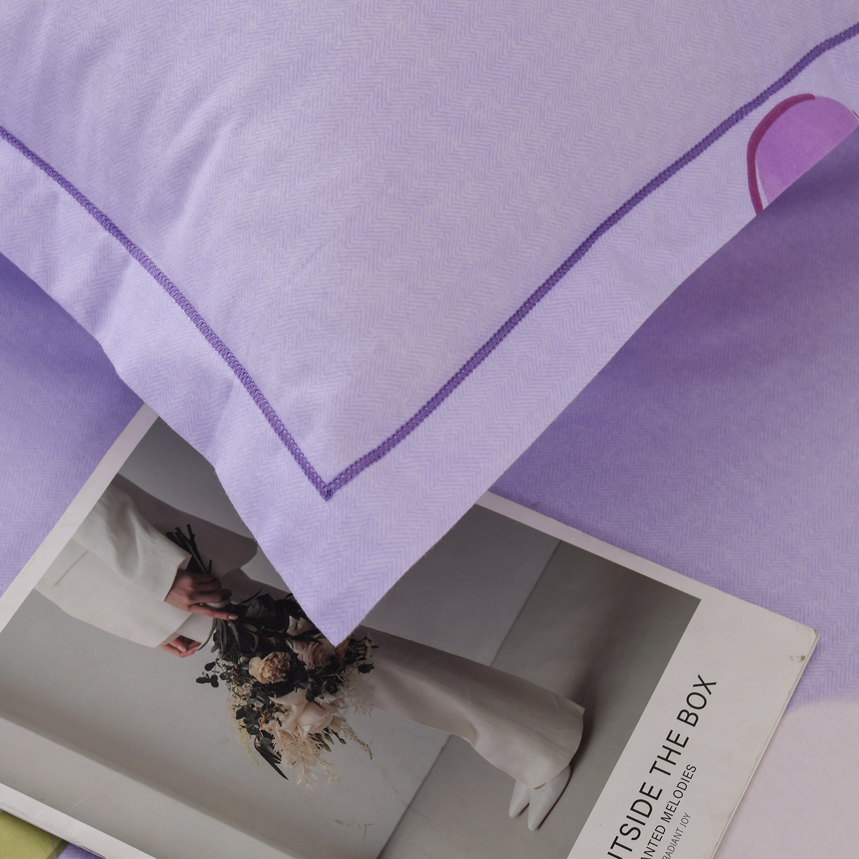 91家纺网 家纺一手货源 找家纺 润淳家居 2025新款百分百全棉磨毛四件套 花田与夏 彐