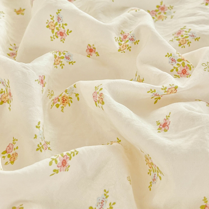 91家纺网 家纺一手货源 找家纺 斯卡诺家纺 2026爆款古法水洗仿棉四件套韩国小布袋五件套（高克重斜纹加厚） 小晴天