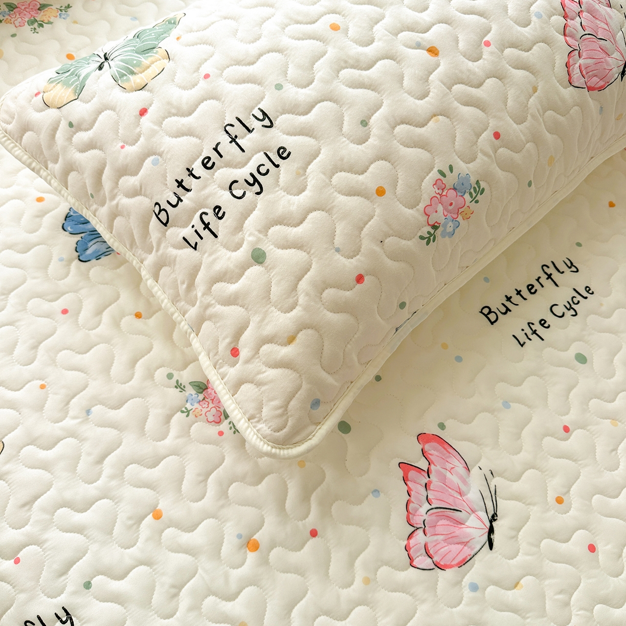 91家纺网 家纺一手货源 找家纺 笠裙家纺 2025新款磨毛夹棉S边单件三件套韩版防滑床裙单床裙床裙单件 比翼