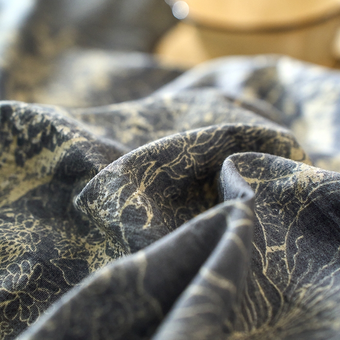 91家纺网 家纺一手货源 找家纺 悦织湾家纺 2025新款复古原麻四件套天然质朴舒适透气轻奢中式床单床笠款床上用品四件套 复古原麻-铜雀