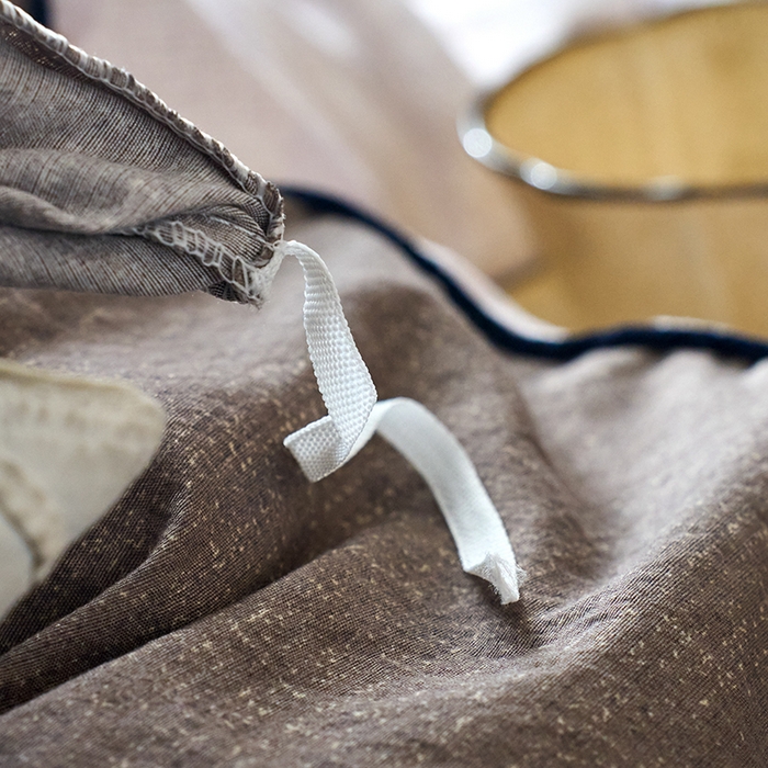 91家纺网 家纺一手货源 找家纺 悦织湾家纺 2025新款复古原麻四件套天然质朴舒适透气轻奢中式床单床笠款床上用品四件套 复古原麻-漫枝