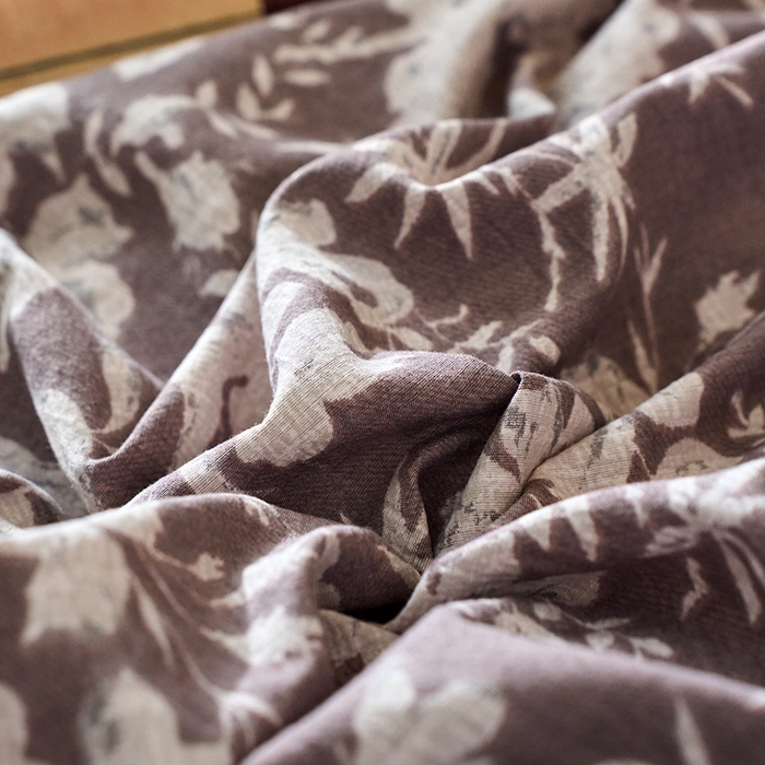 91家纺网 家纺一手货源 找家纺 悦织湾家纺 2025新款复古原麻四件套天然质朴舒适透气轻奢中式床单床笠款床上用品四件套 复古原麻-山野春花