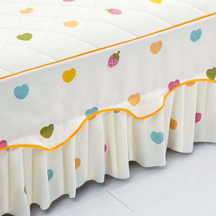 91家纺网 家纺一手货源 找家纺 笠裙家纺 2025新款磨毛夹棉S边单件三件套韩版防滑床裙单床裙床裙单件 纯爱