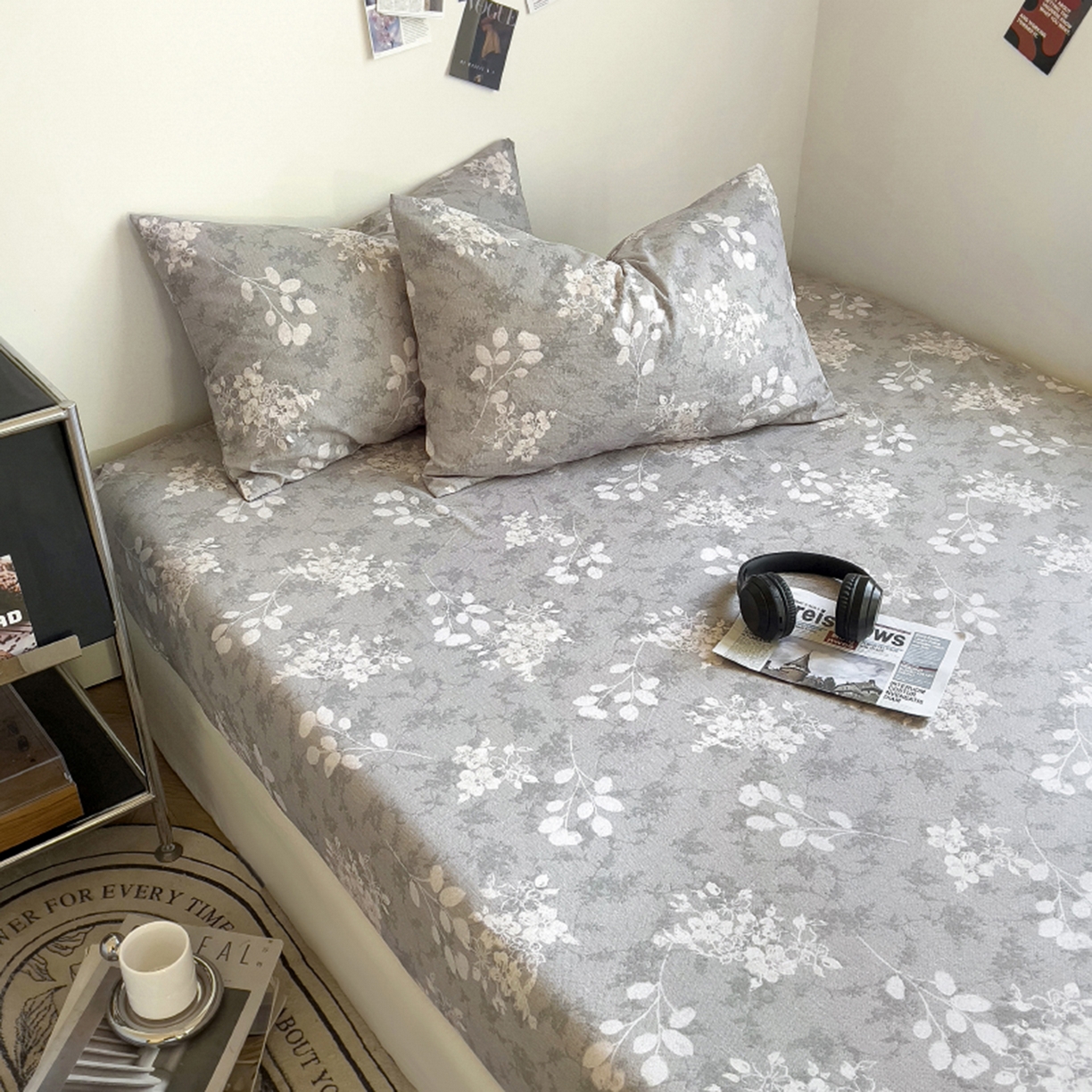 91家纺网 家纺一手货源 找家纺 （总）悦织湾家纺 2025新款复古原麻床笠天然质朴舒适透气轻奢中式典雅精致单床笠床笠单品枕套三件套