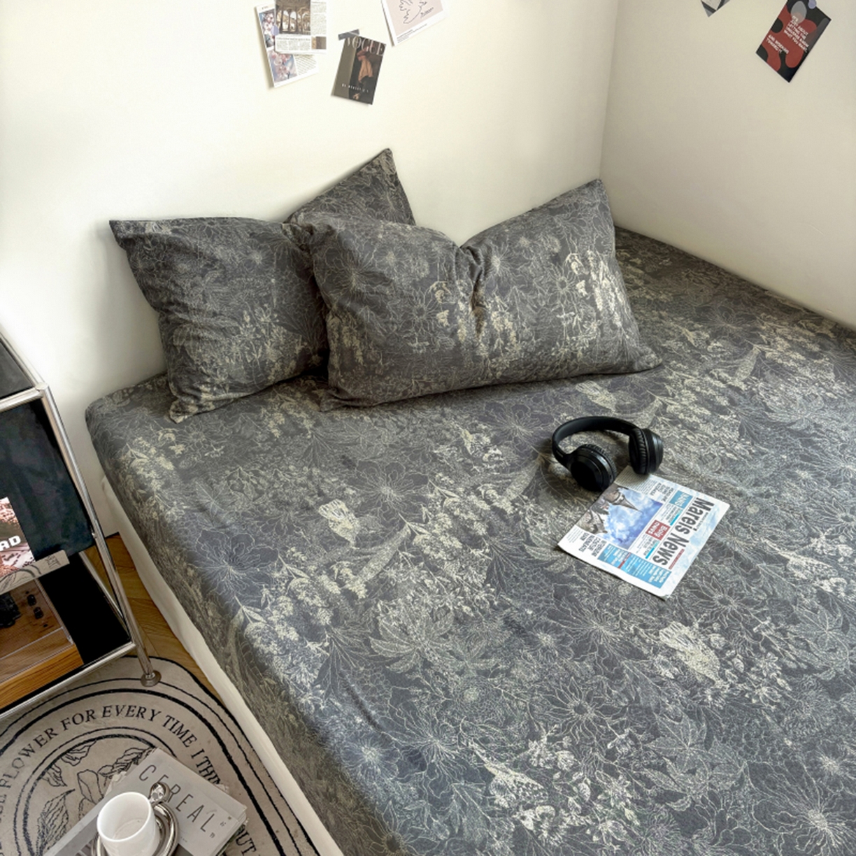 91家纺网 家纺一手货源 找家纺 悦织湾家纺 2025新款复古原麻床笠天然质朴舒适透气轻奢中式典雅精致单床笠床笠单品枕套三件套 复古原麻-铜雀