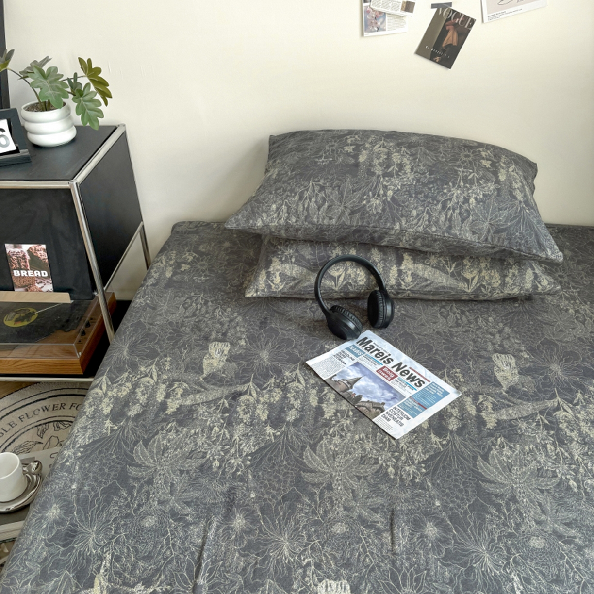 91家纺网 家纺一手货源 找家纺 悦织湾家纺 2025新款复古原麻床笠天然质朴舒适透气轻奢中式典雅精致单床笠床笠单品枕套三件套 复古原麻-铜雀