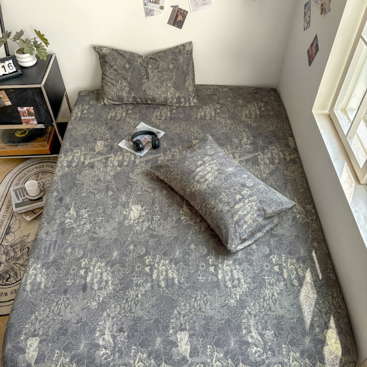 91家纺网 家纺一手货源 找家纺 悦织湾家纺 2025新款复古原麻床笠天然质朴舒适透气轻奢中式典雅精致单床笠床笠单品枕套三件套 复古原麻-铜雀