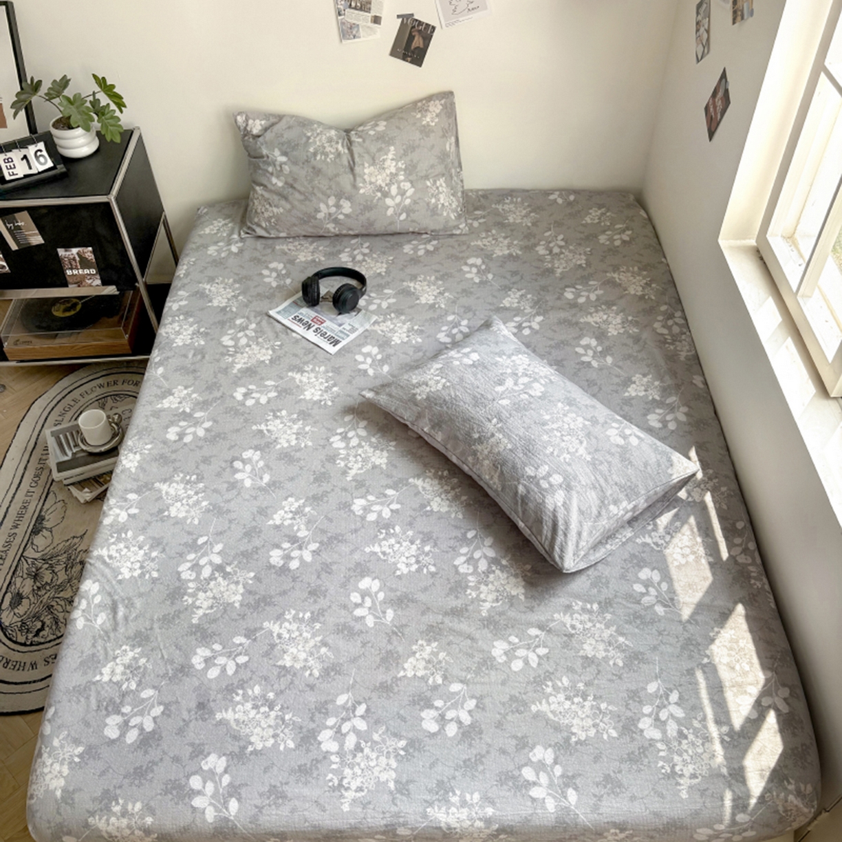 91家纺网 家纺一手货源 找家纺 （总）悦织湾家纺 2025新款复古原麻床笠天然质朴舒适透气轻奢中式典雅精致单床笠床笠单品枕套三件套