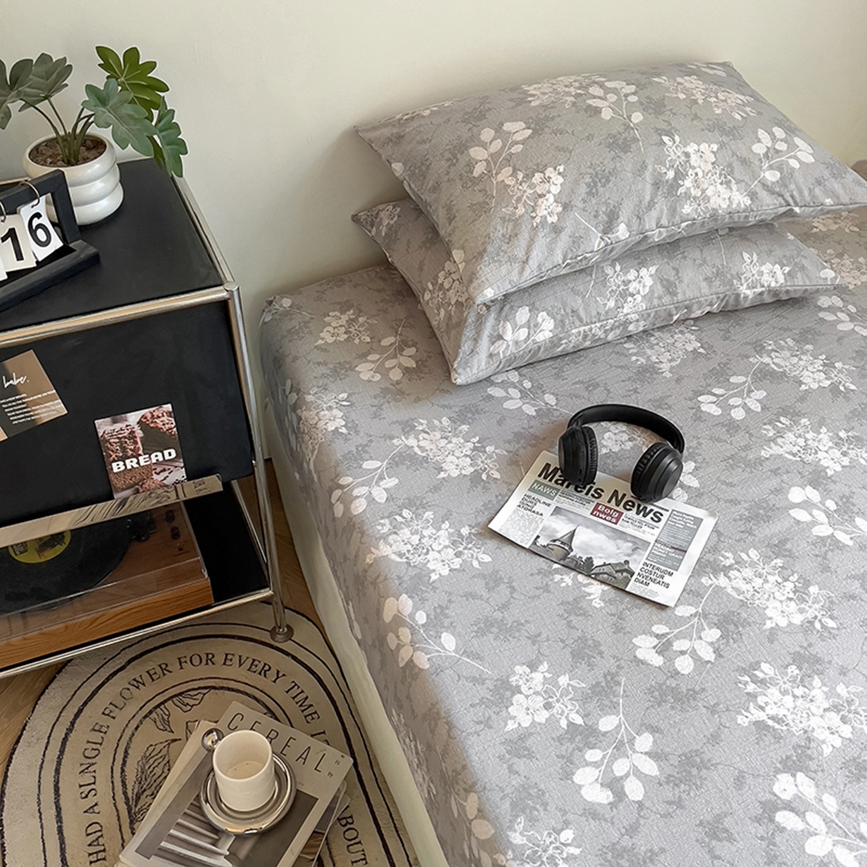 91家纺网 家纺一手货源 找家纺 （总）悦织湾家纺 2025新款复古原麻床笠天然质朴舒适透气轻奢中式典雅精致单床笠床笠单品枕套三件套