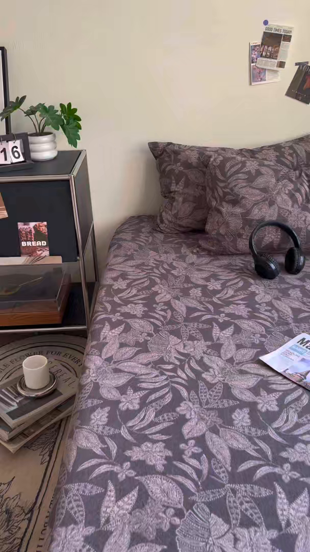 91家纺网 家纺一手货源 找家纺 悦织湾家纺 2025新款复古原麻床笠天然质朴舒适透气轻奢中式典雅精致单床笠床笠单品枕套三件套 复古原麻-墨然生香