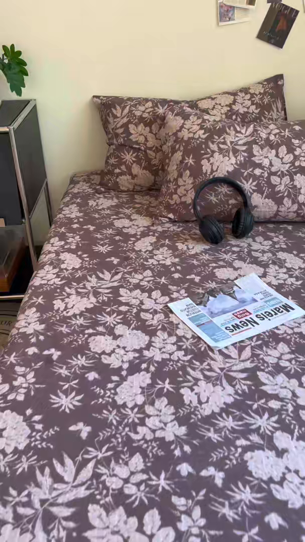 91家纺网 家纺一手货源 找家纺 悦织湾家纺 2025新款复古原麻床笠天然质朴舒适透气轻奢中式典雅精致单床笠床笠单品枕套三件套 复古原麻-山野春花