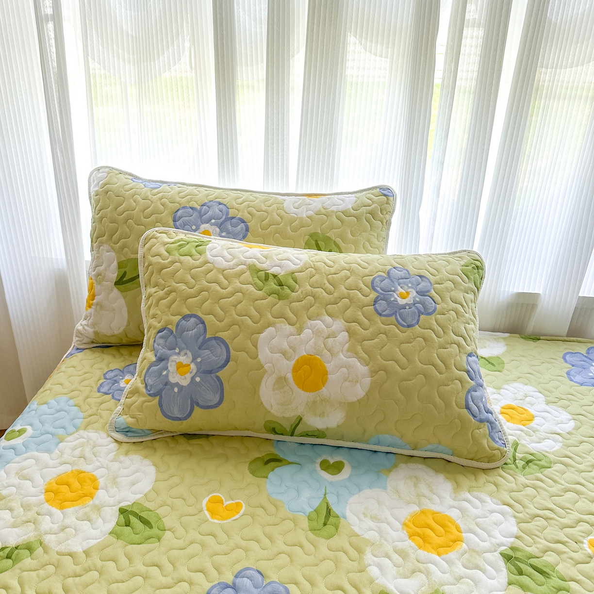 91家纺网 家纺一手货源 找家纺 笠裙家纺 2025新款磨毛夹棉S边单件三件套韩版防滑床裙单床裙床裙单件 花爱