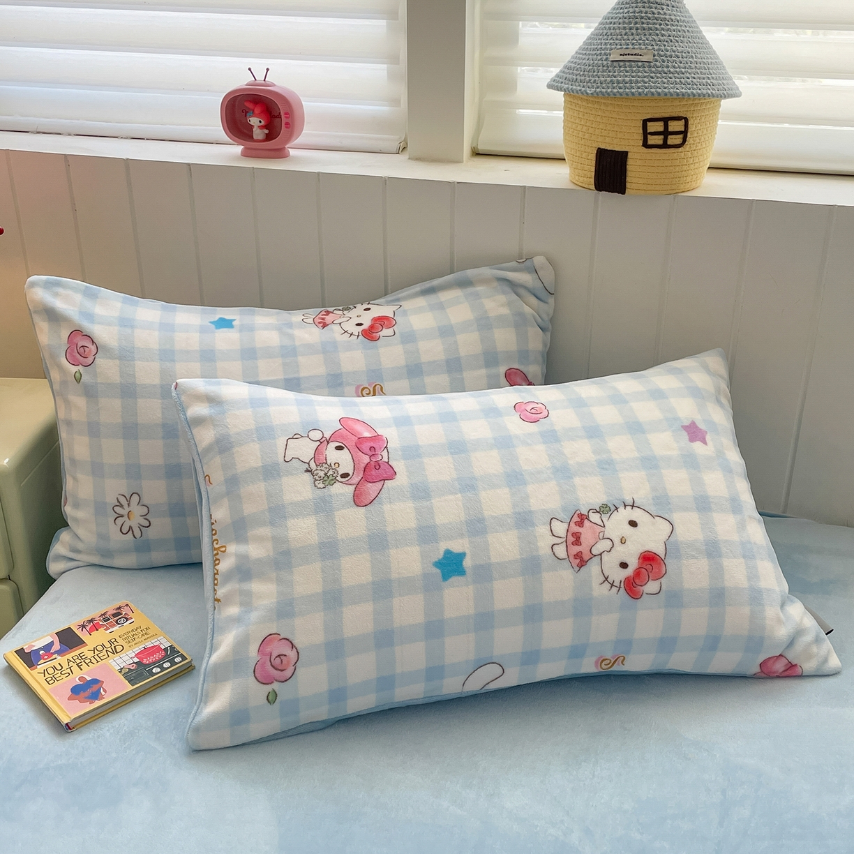 91家纺网 家纺一手货源 找家纺 金爱家 2025新款A类正版三丽鸥授权卡通加厚高克重牛奶绒系列四件套 绒三丽鸥-少女梦