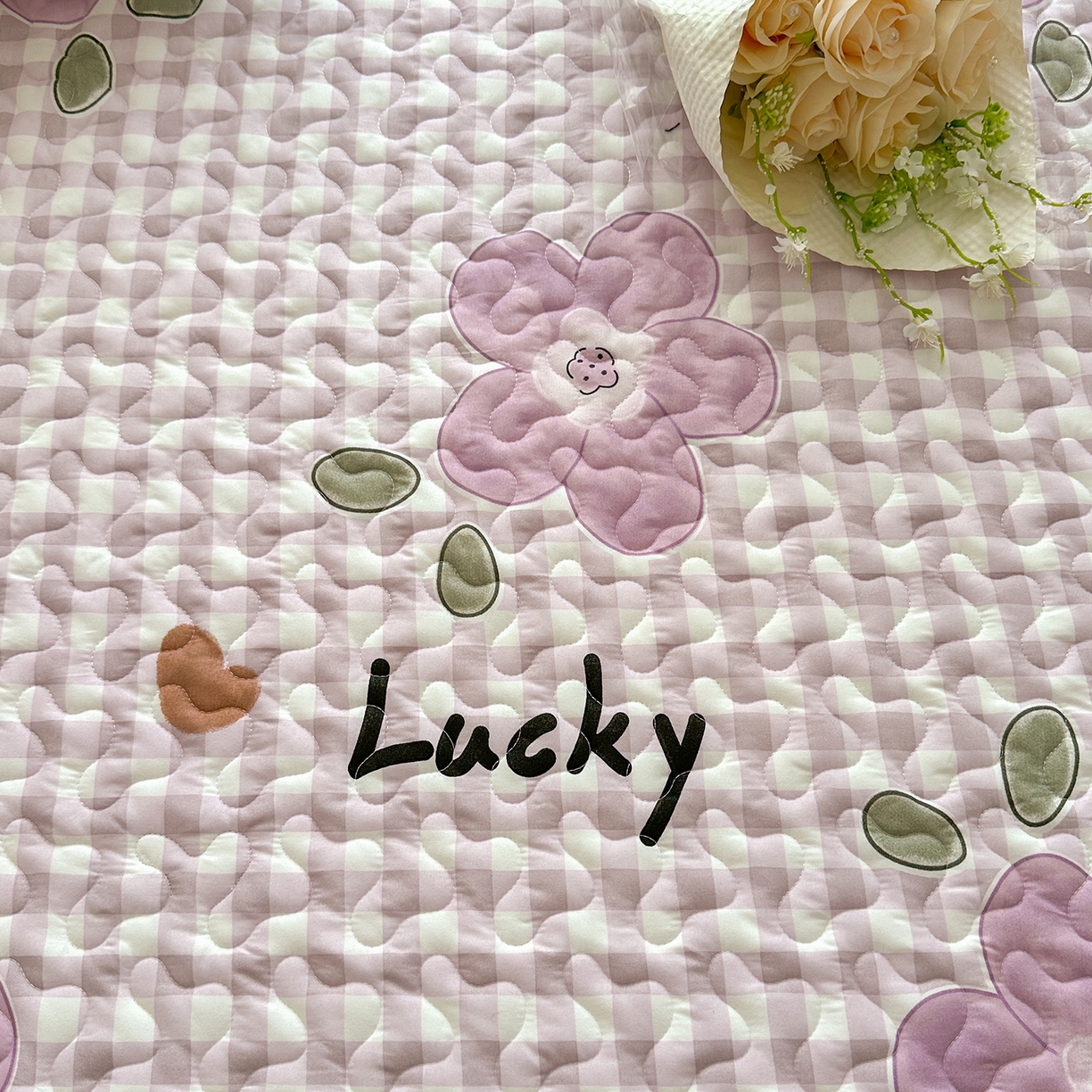 91家纺网 家纺一手货源 找家纺 笠裙家纺 2025新款磨毛夹棉S边单件三件套韩版防滑床裙单床裙床裙单件 花舞