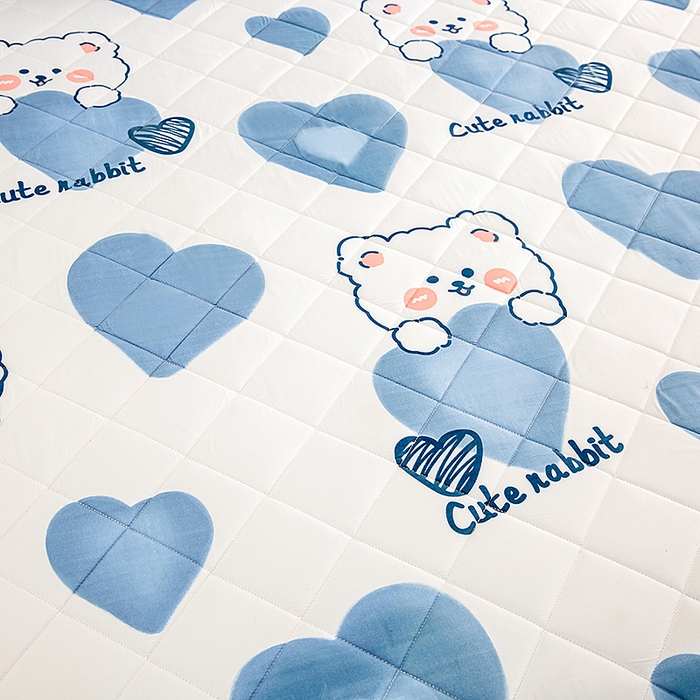 91家纺网 家纺一手货源 找家纺 笠裙家纺 2025新款磨毛夹棉S边单件三件套韩版防滑床裙单床裙床裙单件 可爱