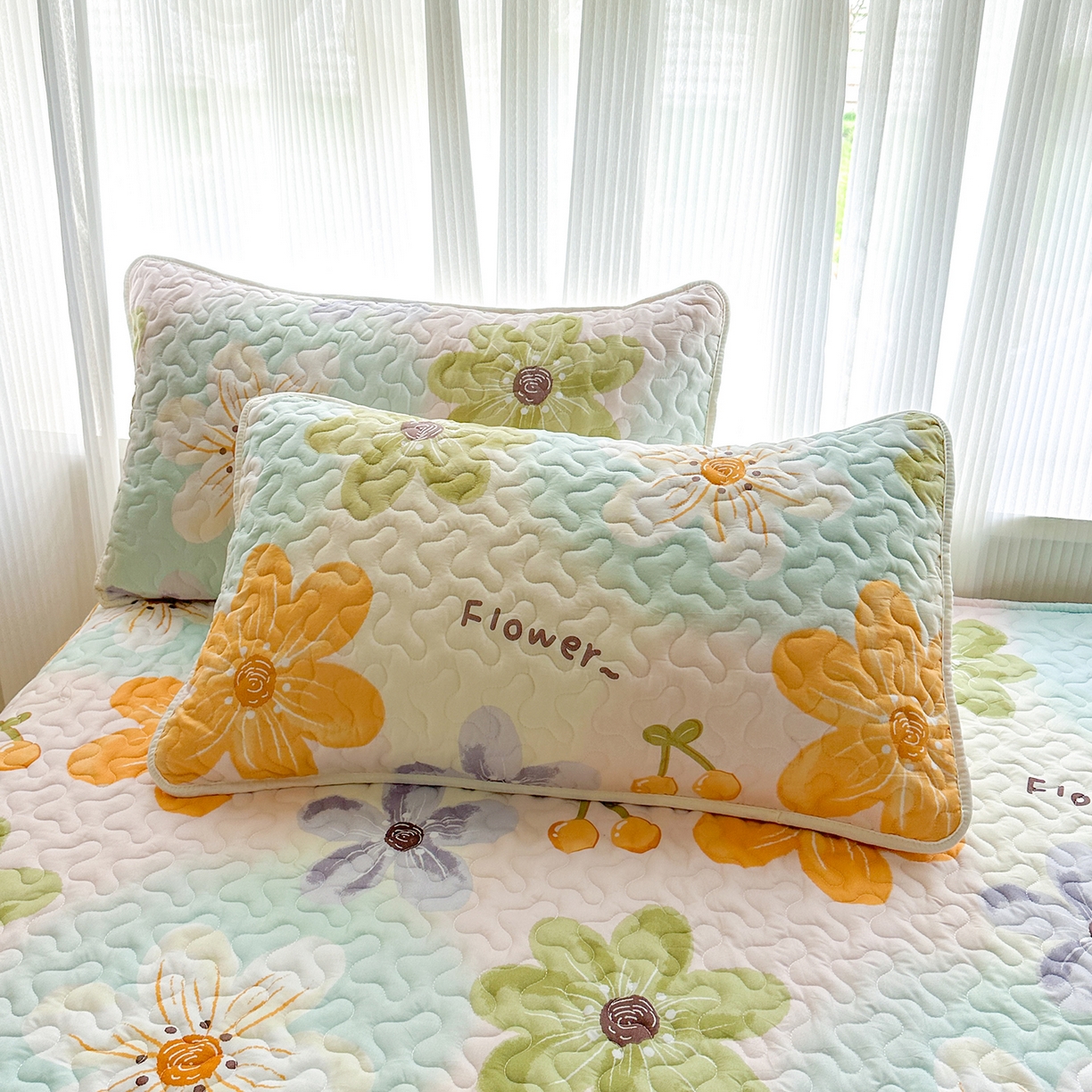 91家纺网 家纺一手货源 找家纺 笠裙家纺 2025新款磨毛夹棉S边单件三件套韩版防滑床裙单床裙床裙单件 浅花