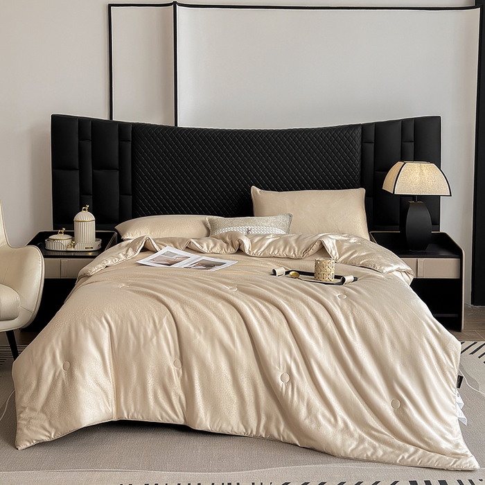 91家纺网 家纺一手货源 找家纺 （总）娇逸家居 2025新款60支天丝棉提花贵妇银丝春秋被被子被芯可配同系列枕套床单