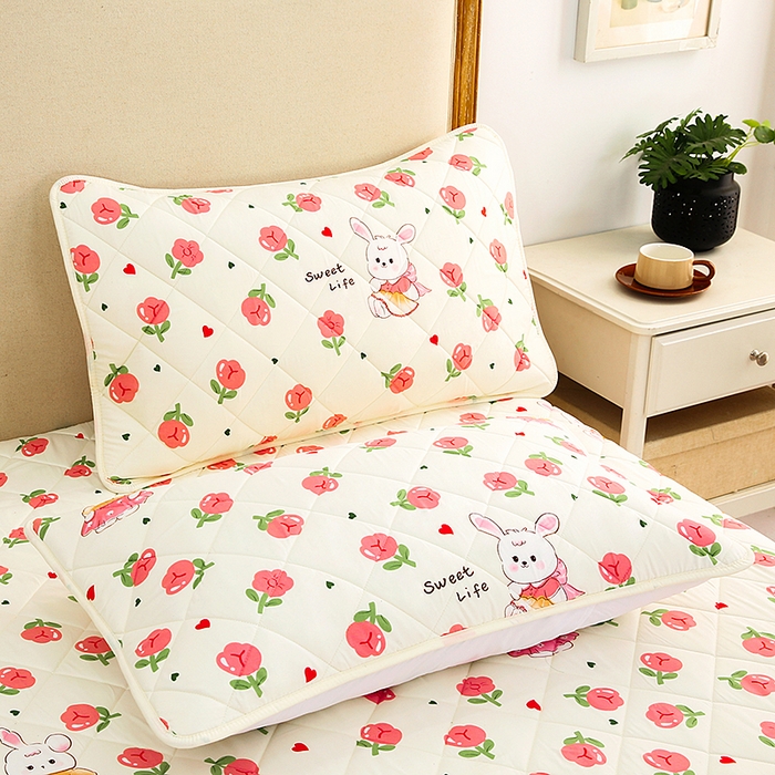 91家纺网 家纺一手货源 找家纺 笠裙家纺 2025新款磨毛夹棉S边单件三件套韩版防滑床裙单床裙床裙单件 小兔