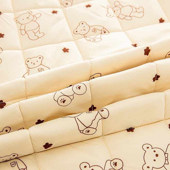 91家纺网 家纺一手货源 找家纺 笠裙家纺 2025新款磨毛夹棉S边单件三件套韩版防滑床裙单床裙床裙单件 小熊