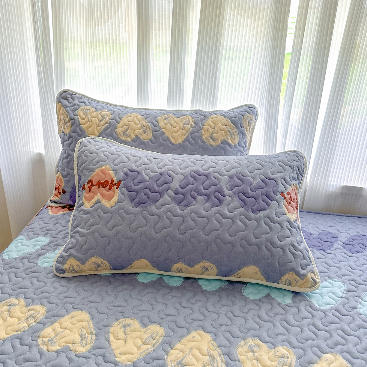 91家纺网 家纺一手货源 找家纺 笠裙家纺 2025新款磨毛夹棉S边单件三件套韩版防滑床裙单床裙床裙单件 心定律