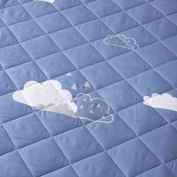 91家纺网 家纺一手货源 找家纺 笠裙家纺 2025新款磨毛夹棉S边单件三件套韩版防滑床裙单床裙床裙单件 云朵