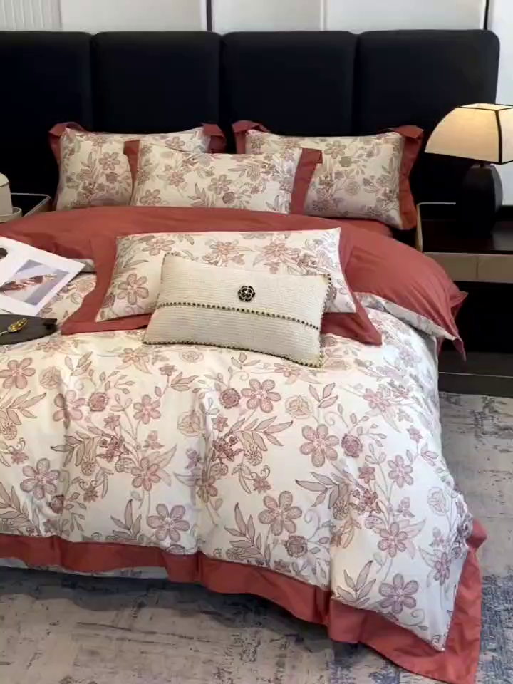 91家纺网 家纺一手货源 找家纺 （总）娇逸家居 2025新款100支新疆长绒棉纯棉数码印花全棉四件套（专版花型）