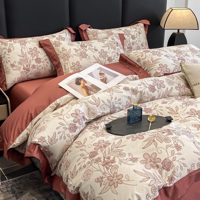 91家纺网 家纺一手货源 找家纺 （总）娇逸家居 2025新款100支新疆长绒棉纯棉数码印花全棉四件套（专版花型）