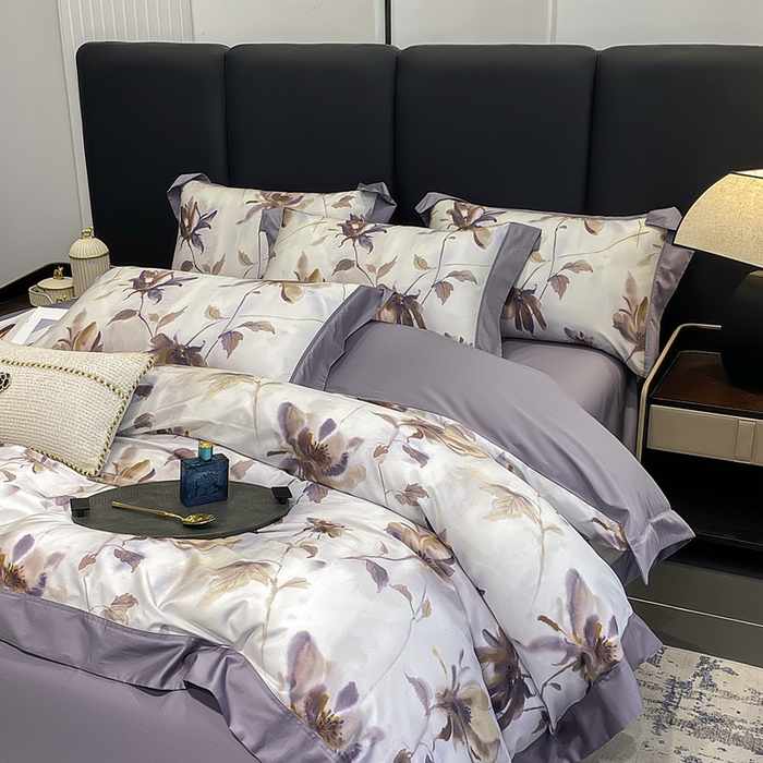 91家纺网 家纺一手货源 找家纺 （总）娇逸家居 2025新款100支新疆长绒棉纯棉数码印花全棉四件套（专版花型）