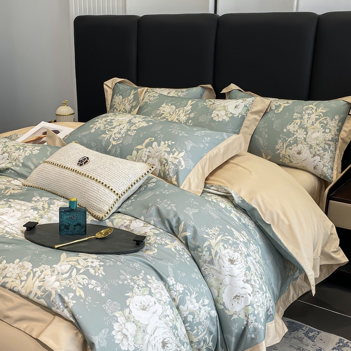 91家纺网 家纺一手货源 找家纺 （总）娇逸家居 2025新款100支新疆长绒棉纯棉数码印花全棉四件套（专版花型）