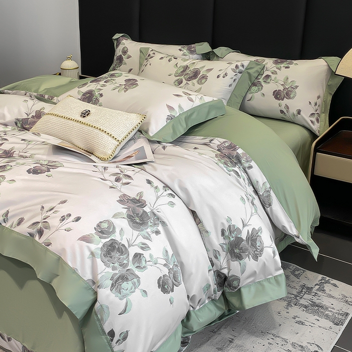 91家纺网 家纺一手货源 找家纺 （总）娇逸家居 2025新款100支新疆长绒棉纯棉数码印花全棉四件套（专版花型）