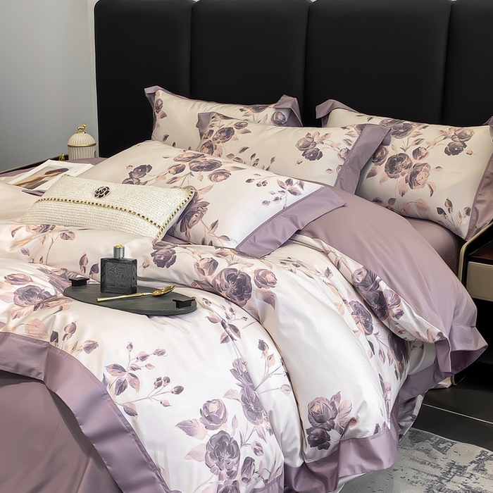 91家纺网 家纺一手货源 找家纺 （总）娇逸家居 2025新款100支新疆长绒棉纯棉数码印花全棉四件套（专版花型）