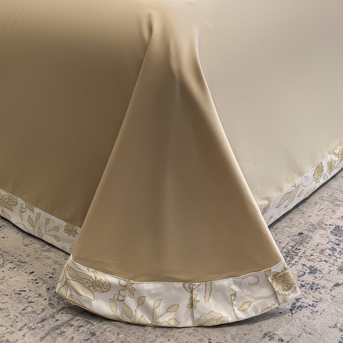 91家纺网 家纺一手货源 找家纺 娇逸家居 2025新款100支新疆长绒棉纯棉数码印花全棉四件套（专版花型） 初语-黄