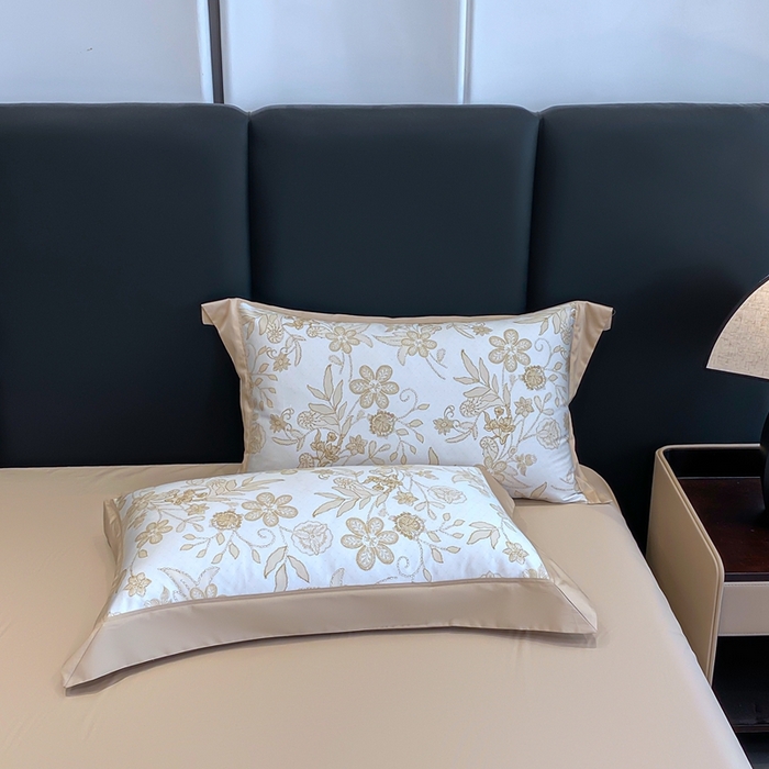 91家纺网 家纺一手货源 找家纺 娇逸家居 2025新款100支新疆长绒棉纯棉数码印花全棉四件套（专版花型） 初语-黄