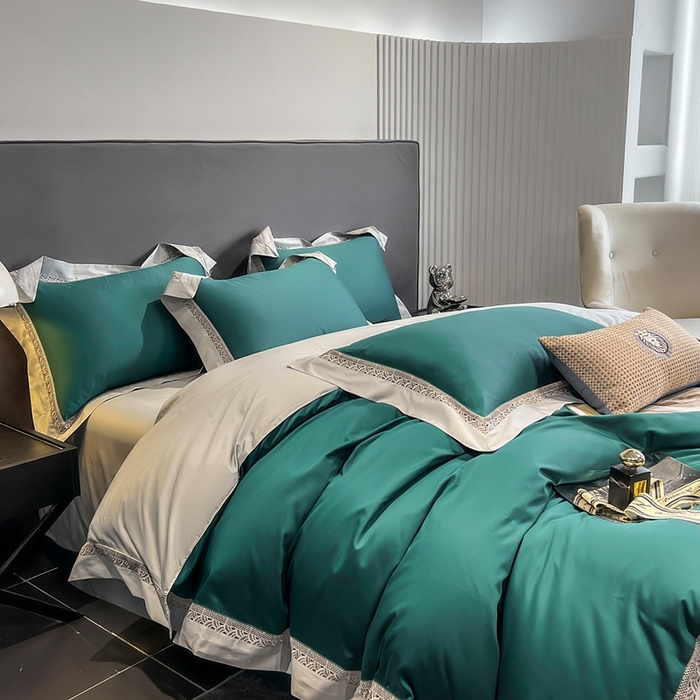 91家纺网 家纺一手货源 找家纺 （总）娇逸家居 2025四季款100支全棉全棉纯棉镂空款四件套-圣地亚